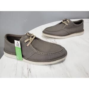 Clarks 15522 Forge Run Olive Canvas Comfort Pinch Moc Sneakers Shoes Mens‎ 7.5